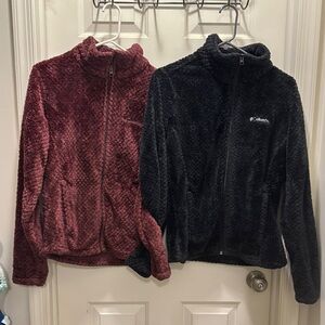 Columbia Red and Black Fleece Jackets
